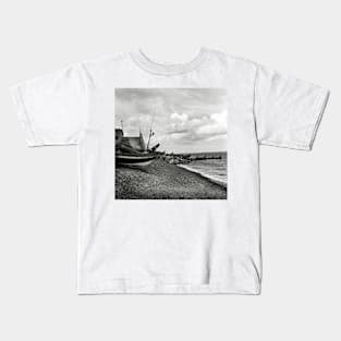 The beach at Sheringham, Norfolk, UK Kids T-Shirt